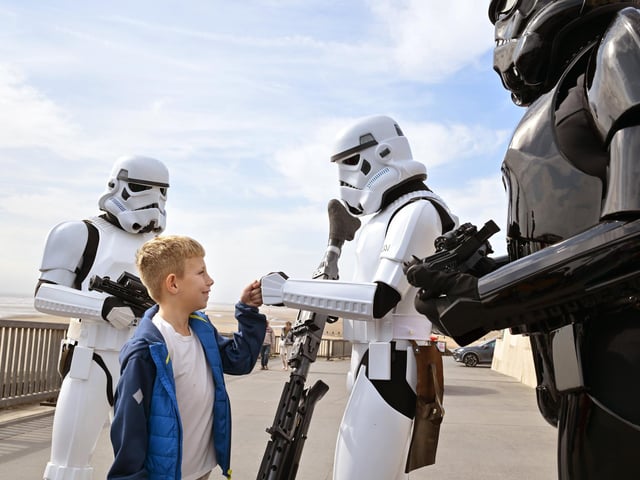 Meeting some Storm Troopers.