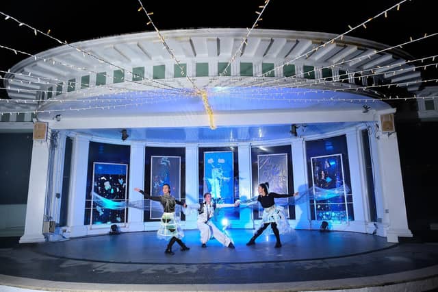 The Aquarium of Light at Scarborough Spa Suncourt Bandstand. Pictured are dancers Haizea Andueza, Luis Dunn and Aline Simo Kamga