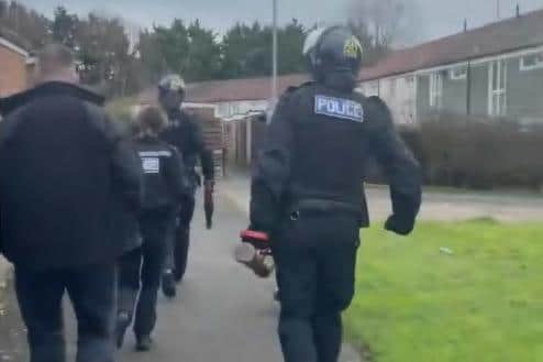 Humberside Police’s Kinetic Intervention Team executed a Misuse of Drugs Act warrant at an address on Haworth Walk.