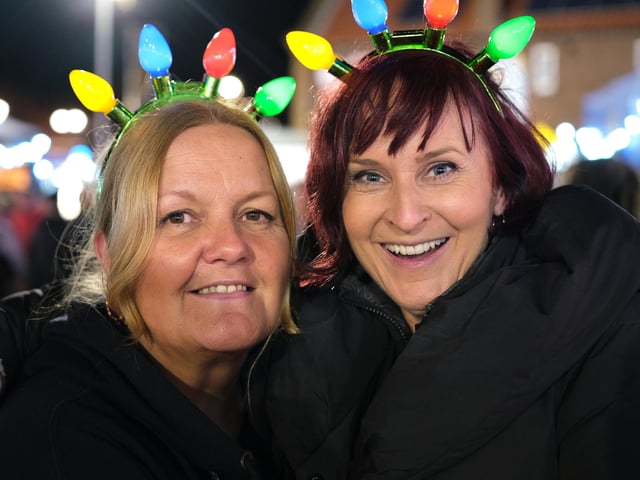 Having fun at the Whitby Christmas market.
