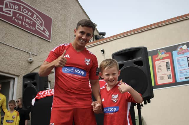 Boro show off their new home Adidas kit at The Tow Bar launch event.