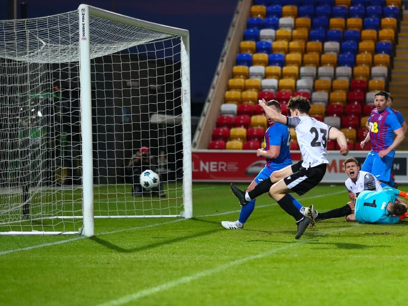 Billy Leach seals the cup final win with his goal to make it 3-1.