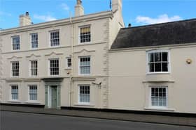 The front facade of the impressive Georgain home in Bridlington 'Old Town'.