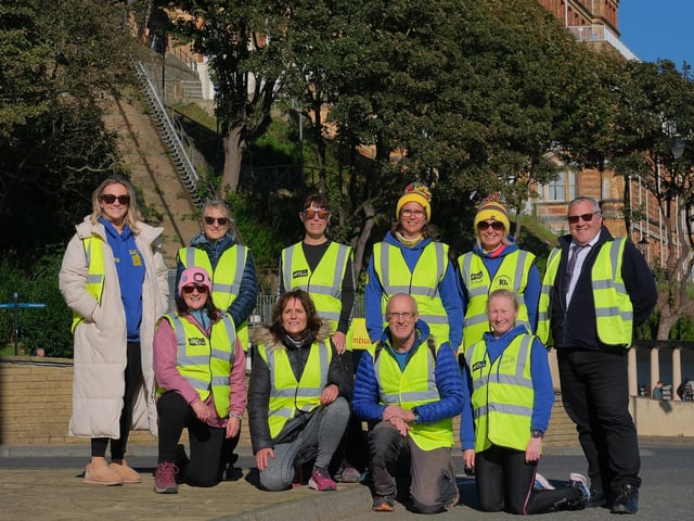 Organisers, volunteers and marshalls at the fun run.