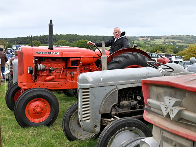 Chris Wilson on his vintage tractor.