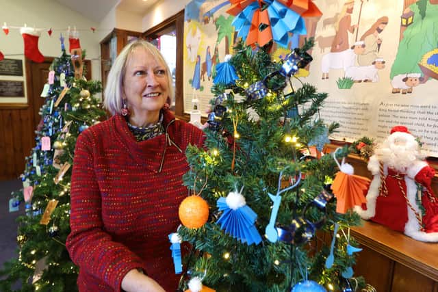 Enjoying the Christmas Tree Festival.