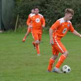Sam Besau in action for Heslerton during their win against Sinnington.