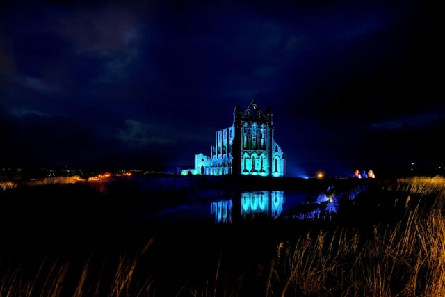 An eerie view of the abbey from across the site pond.
picture: Richard Ponter