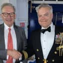LtoR - Sir Sherard Cowper-Coles with US Navy Cdr M Sturm