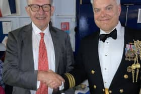 LtoR - Sir Sherard Cowper-Coles with US Navy Cdr M Sturm