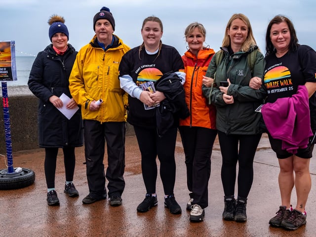 The Sunrise walk attracted a good turnout, despite adverse weather.