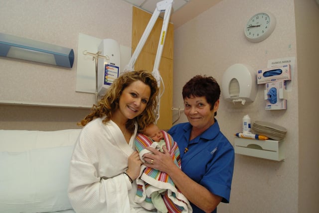 Babies are still being born during these trying times, so here's a shout out to all the midwives  - pictured in 2008 is midwife Kathy Bailey at the Jessop Wing with mum Claire Flack and her baby girl Bobby