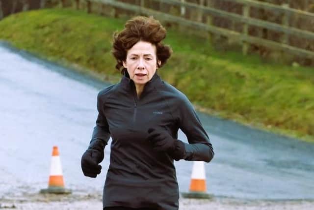 Bridget Macedonski at North Yorkshire Water Park Parkrun.