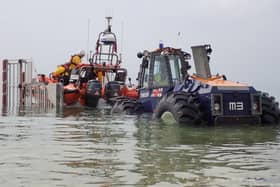 Flamborough lifeboat called to assist 17 people who became cut off by tide - Image credit: Flamborough RNLI
