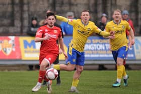 Ali Aydemir scored both goals as Bridlington Town earned a 2-2 home draw against Stockton Town. PHOTOS BY DOM TAYLOR