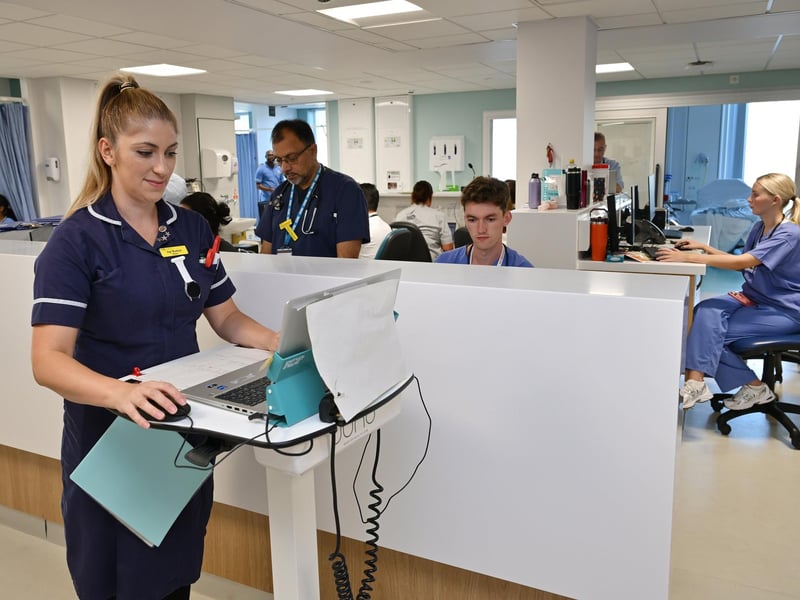 Working in one of the operational areas.