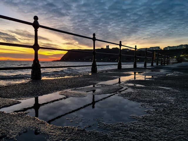 Stunning Scarborough sunrise, by Jenna Jackson.