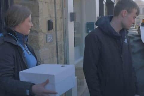 Screen grab of the Reuben Owen: Life in the Dales, with the Botham's of Whitby birthday cake picked up!
