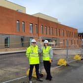 Pictured L-R: Ian Burke, Project Director from IHP is pictured with Joanne Southwell, Capital Project Lead for York and Scarborough Teaching Hospitals NHS Foundation Trust.