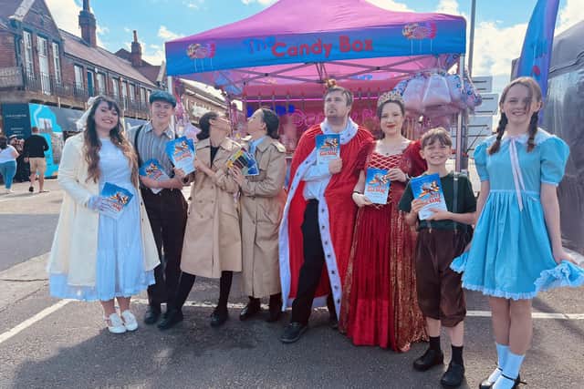 Main cast of Chitty Chitty Bang Bang which is on at the YMCA Theatre, Scarborough