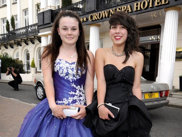 St Augustine's School students Rebecca Marshall (left) and Serena Harker.