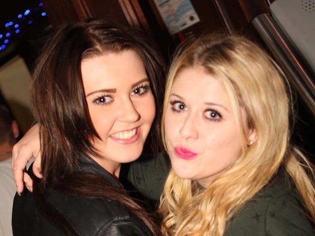 Olivia and Jess having a great night in Bar 2B.