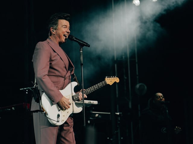 Rick Astley's set featured a mix of songs both old and new