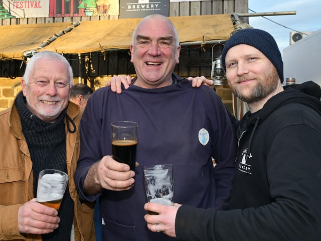 Made in Whitby Christmas Festival organisers take a break. photo: Richard Ponter