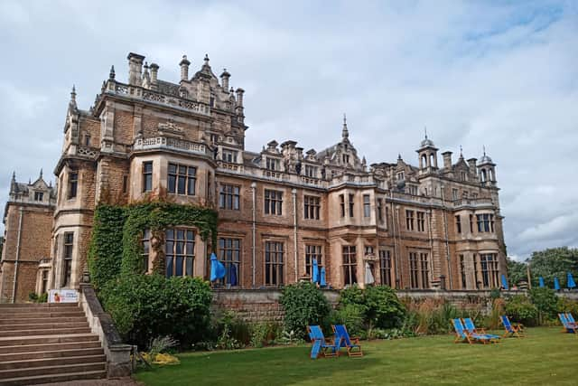 The south-facing facade of Thoresby Hall.