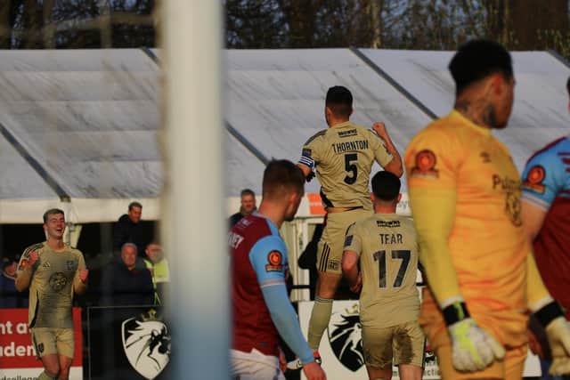 Scarborough Athletic were pegged back to a 1-1 draw by hosts South Shields. Photo by Jack Boys