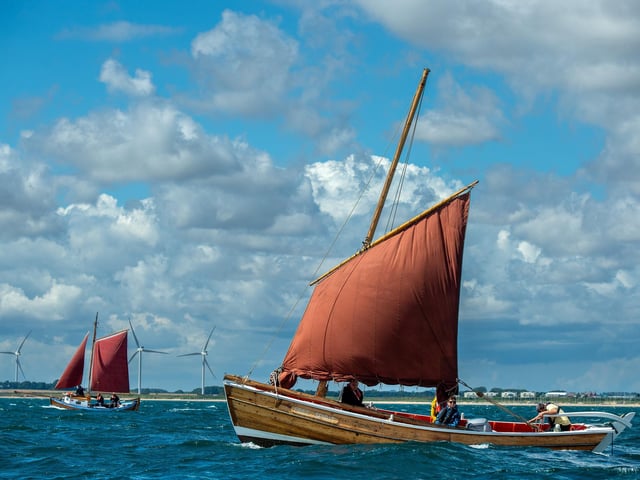 Free Spirit out at sea.