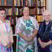 Scarborough's Bianca Reuben (left) and Jane Gill (right) with Yasmin Stefanov-King from the National Literacy Trust.