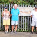 From left, runners-up Sue and Billy Holdsworth, and winners Gary Thornton and Paul Morgan at the final Friday Over-60s Merit at Dukes Park.