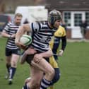 Will Nicholson leads a Pocklington RUFC Panthers attack in their 42-38 success at home to Goole. PHOTO BY BECKY BRETT
