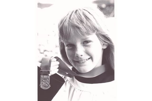 Gail with her chorister's medal
