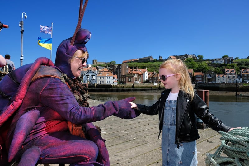 Meeting a giant lobster on the quayside in Whitby.
picture: Richard Ponter