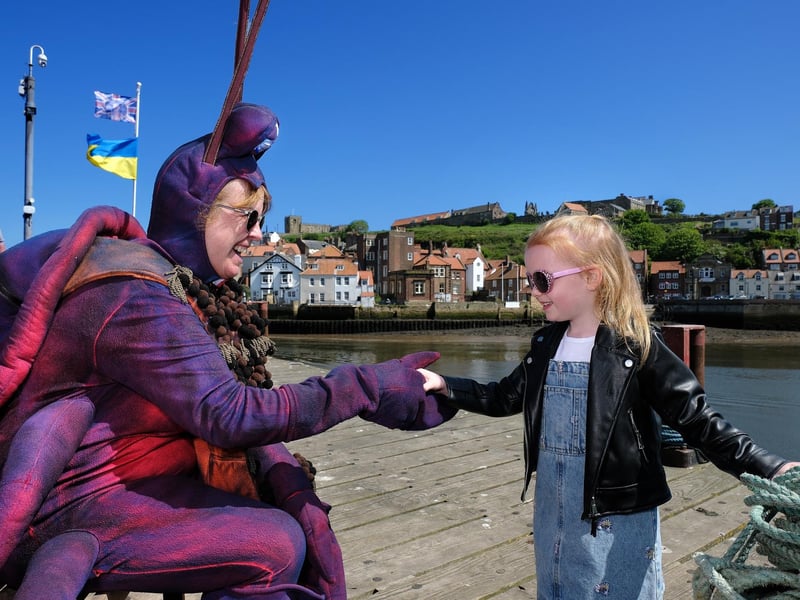 Meeting a giant lobster on the quayside in Whitby.
picture: Richard Ponter