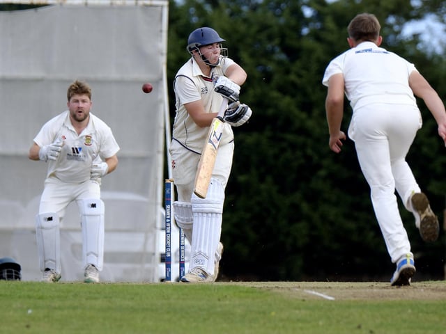 A delivery gets big on Seamer batter Archie Graham