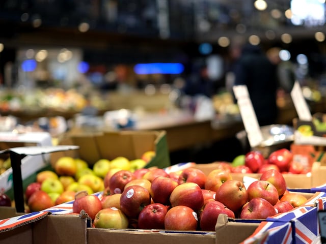 Fresh produce is on offer on the ground floor through two different fruit and veg shops.