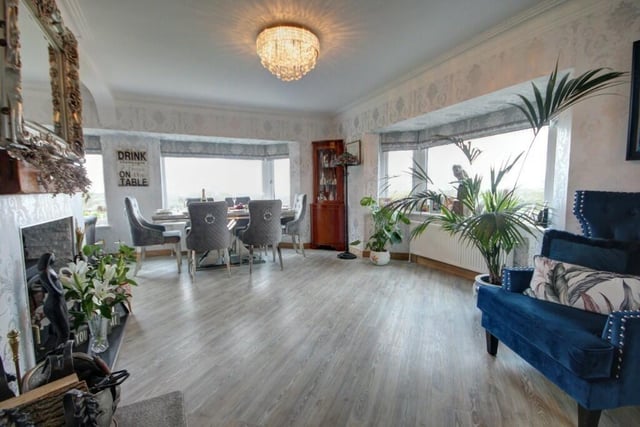 The impressive open plan arrangement within the bungalow.