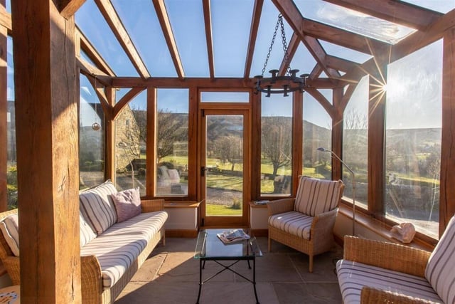 A conservatory with spectacular views.