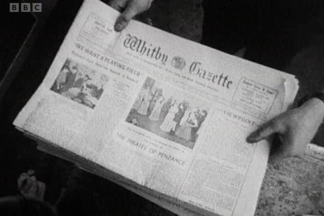 The Whitby Gazette in broadsheet format.