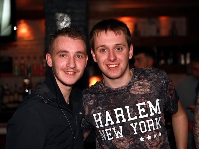 Bruce and Johnny enjoying their night out in Blue Lounge.
