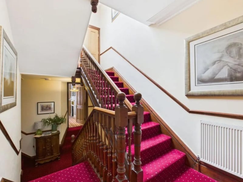 The elegant carved balustrade that speaks to the craftsmanship of a bygone era. Picture: Zoopla