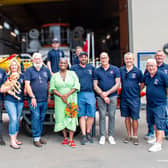 Chef Andi Oliver with volunteers of Bridlington RNLI. Photo courtesy of RNLI/Mike Milner.