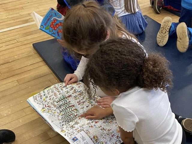 Reading fun at Lythe School.