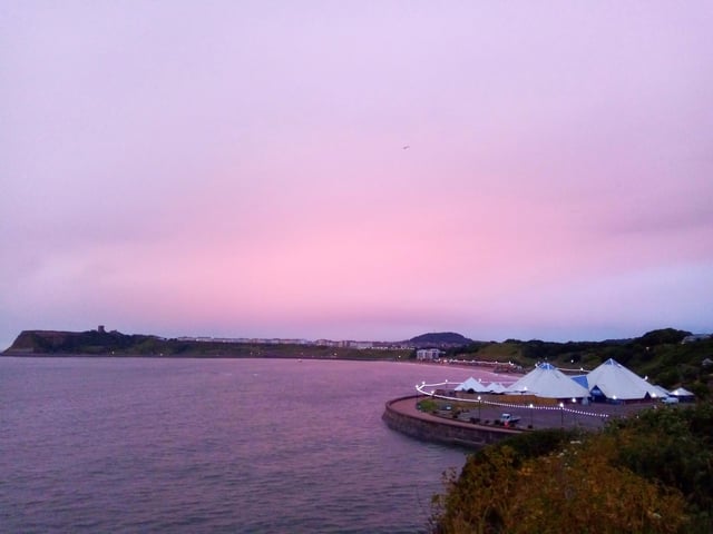 Stunning candy floss skies.