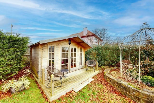 This summer house is a feature in the rear garden of the East Ayton property.