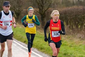 Sue Haslam in action at the Ferriby 10-Mile Road Race.