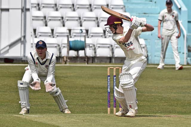 Mike Mulryne, here pictured in bating action, took five wickets in Scarborough 2nds' rain affected draw at Staxton. Photo by Simon Dobson